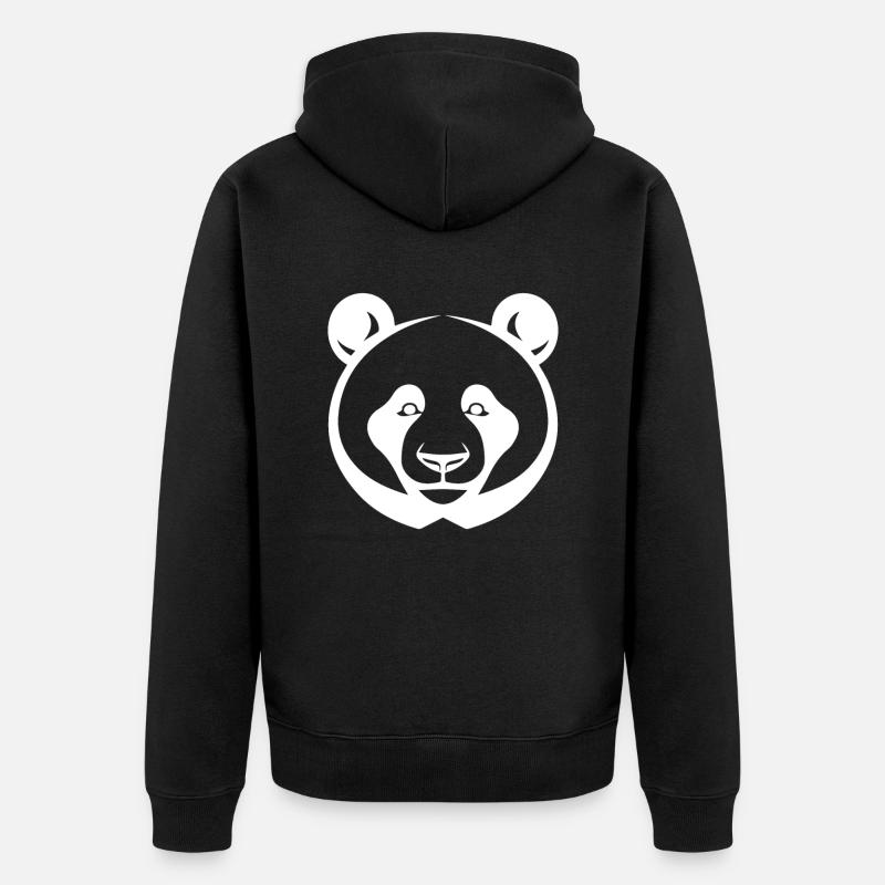 Panda Ours Panda géant japonais - Veste à capuche bio Premium Unisexe - noir