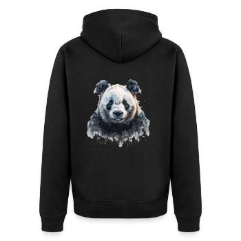 Panda Bear Aquarelles Panda japonais - Veste à capuche bio Premium Unisexe - noir - Dos - Nico (187cm)