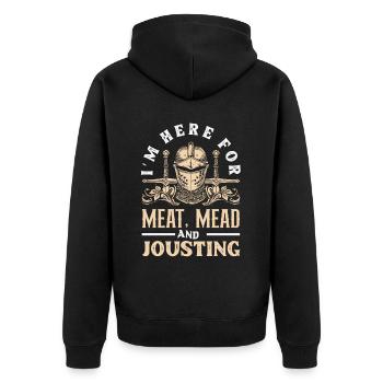 Festival de l’épée médiévale - Veste à capuche bio Premium Unisexe - noir - Dos - Nico (187cm)