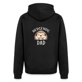 Papa hérisson - Veste à capuche bio Premium Unisexe - noir - Dos - Nico (187cm)