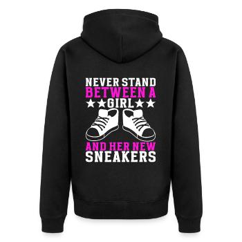 Sneakerhead Collectionneur de baskets - Veste à capuche bio Premium Unisexe - noir - Dos - Nico (187cm)