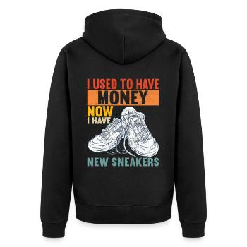 Sneakerhead Sneaker Collector - Unisex Premium Organic Zip Hoodie - black - Back - Nico (187cm)