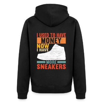 Sneakerhead Sneaker Collector - Unisex Premium Organic Zip Hoodie - black - Back - Nico (187cm)