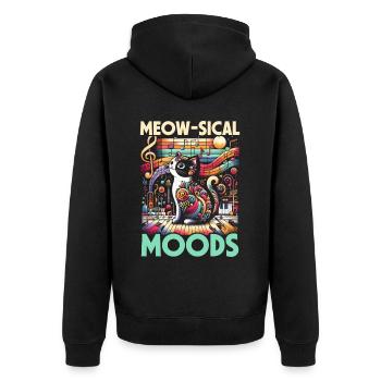 Musique Chat Instrument De Musique Kitty Pet Musicien - Veste à capuche bio Premium Unisexe - noir - Dos - Nico (187cm)