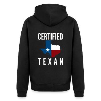 Texas Texans - Unisex Premium Organic Zip Hoodie - black - Back - Nico (187cm)