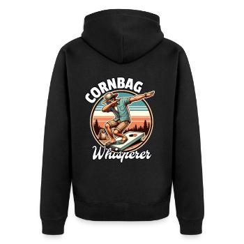 Cornhole Sac de maïs - Veste à capuche bio Premium Unisexe - noir - Dos - Nico (187cm)