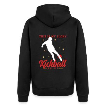 Kickball Kickball Joueur Kickballer Cadeau - Veste à capuche bio Premium Unisexe - noir - Dos - Nico (187cm)