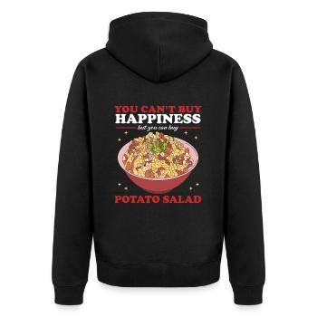 Kartoffelsalat Essen Erdäpfelsalat Geschenk - Unisex Premium Bio Zip Hoodie - Schwarz - Hinten - Nico (187cm)