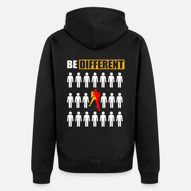 La lutte, c’est différent - Veste à capuche bio Premium Unisexe - noir