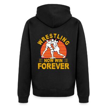 Wrestling Now gagne pour toujours - Veste à capuche bio Premium Unisexe - noir - Dos - Nico (187cm)