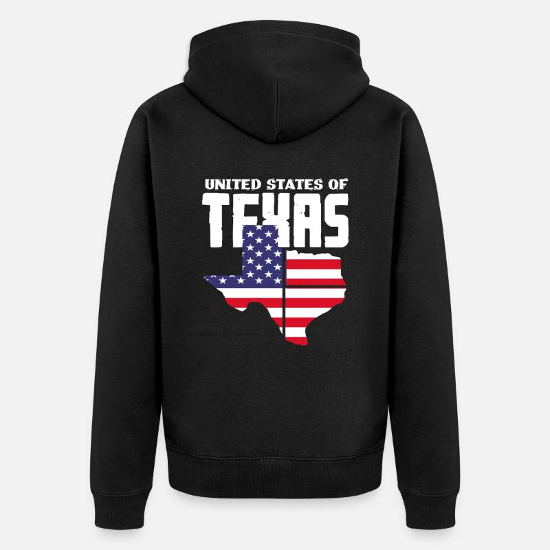 Fier Texas texan - Veste à capuche bio Premium Unisexe - noir