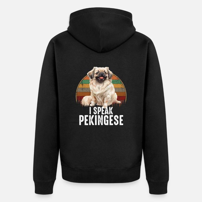 Je parle pékinois - Veste à capuche bio Premium Unisexe - noir
