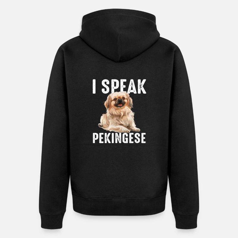 Je parle pékinois - Veste à capuche bio Premium Unisexe - noir
