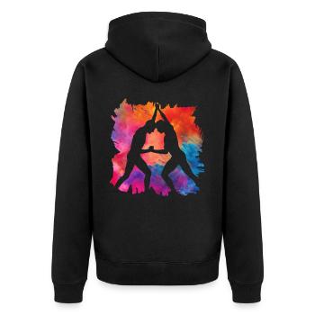 Lutte - Veste à capuche bio Premium Unisexe - noir - Dos - Nico (187cm)