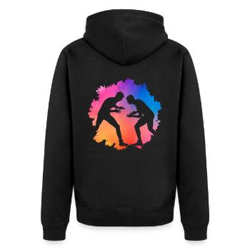 Lutte - Veste à capuche bio Premium Unisexe - noir - Dos - Nico (187cm)