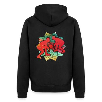 Lutte - Veste à capuche bio Premium Unisexe - noir - Dos - Nico (187cm)
