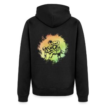 Lutte - Veste à capuche bio Premium Unisexe - noir - Dos - Nico (187cm)