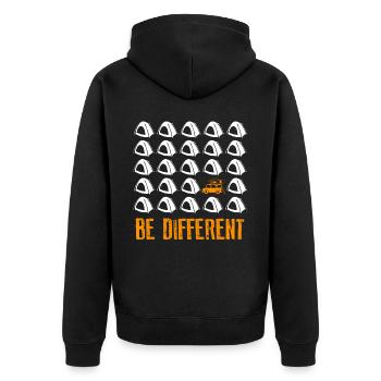 Roof Tent Camper Camping Car Tent - Unisex Premium Bio Zip Hoodie - Schwarz - Hinten - Nico (187cm)