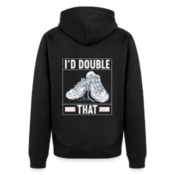Sneakerhead Sneaker Collector - Unisex Premium Organic Zip Hoodie - black - Back - Nico (187cm)