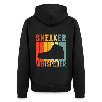 Sneakerhead Sneaker Collector - Unisex Premium Organic Zip Hoodie - black - Back - Nico (187cm)