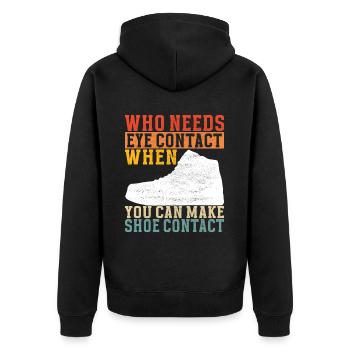 Sneakerhead Sneaker Collector - Unisex Premium Organic Zip Hoodie - black - Back - Nico (187cm)