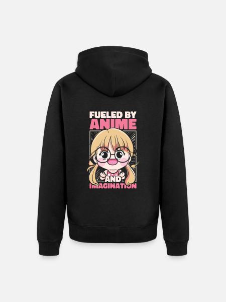 Anime Manga - Premium økologisk unisex-hættejakke - sort