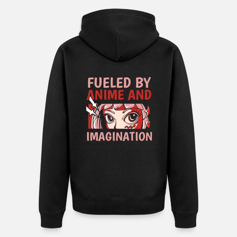 Manga d’anime - Veste à capuche bio Premium Unisexe - noir