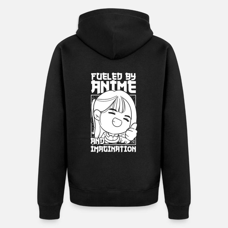 Manga d’anime - Veste à capuche bio Premium Unisexe - noir