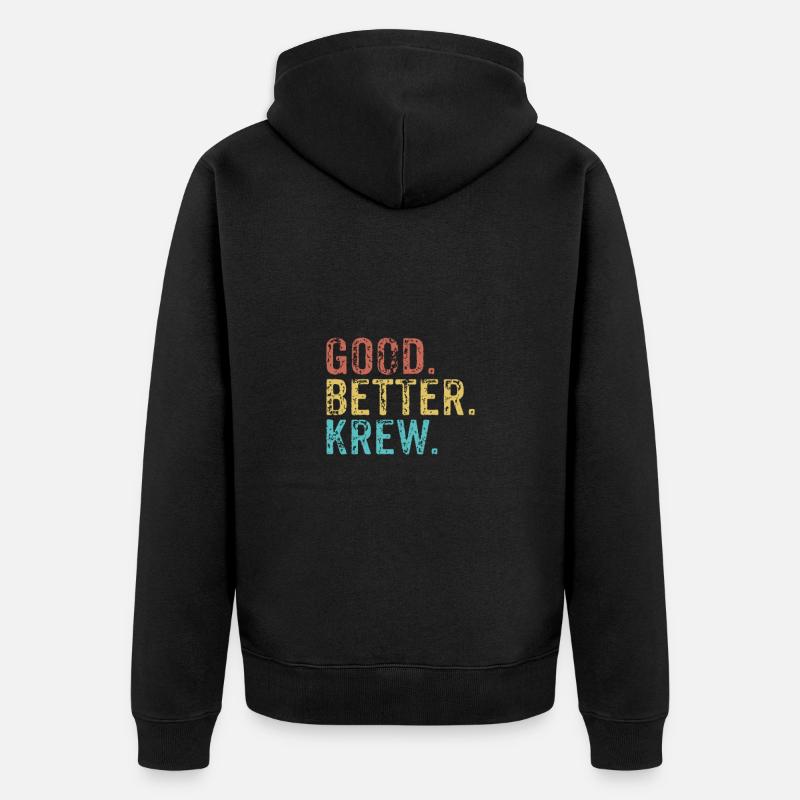 Les gars cool s’appellent krew - Veste à capuche bio Premium Unisexe - noir