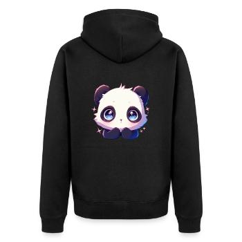 Panda Ours Panda géant japonais - Veste à capuche bio Premium Unisexe - noir - Dos - Nico (187cm)