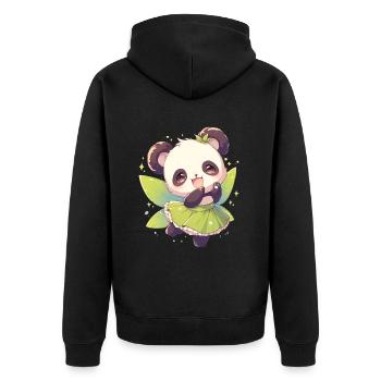 Panda Ours Fée Panda Géant Japonais - Veste à capuche bio Premium Unisexe - noir - Dos - Nico (187cm)