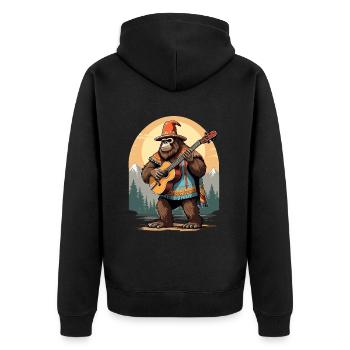 Bigfoot Mexicain Mariachi Guitare Fiesta - Veste à capuche bio Premium Unisexe - noir - Dos - Nico (187cm)