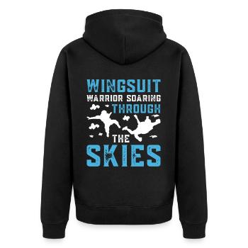 Parachutisme et sports extrêmes - Veste à capuche bio Premium Unisexe - noir - Dos - Nico (187cm)