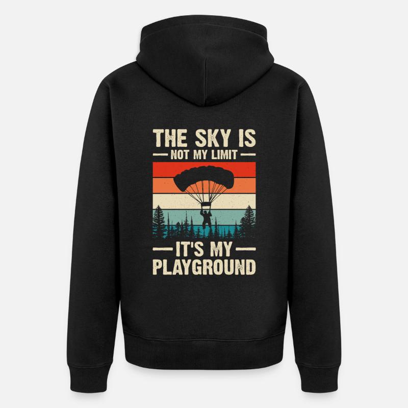 Skydiving Skydiving - Unisex Premium Organic Zip Hoodie - black