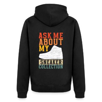 Sneakerhead Sneaker Collector - Veste à capuche bio Premium Unisexe - noir - Dos - Nico (187cm)
