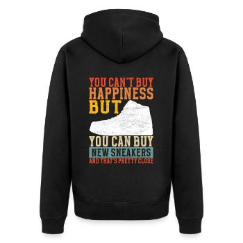 Sneakerhead Sneaker Collector - Unisex Premium Organic Zip Hoodie - black - Back - Nico (187cm)