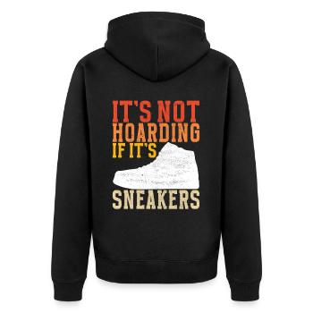 Sneakerhead Sneaker Collector - Unisex Premium Organic Zip Hoodie - black - Back - Nico (187cm)