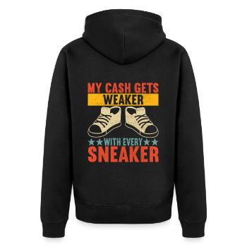 Sneakerhead Sneaker Collector - Veste à capuche bio Premium Unisexe - noir - Dos - Nico (187cm)