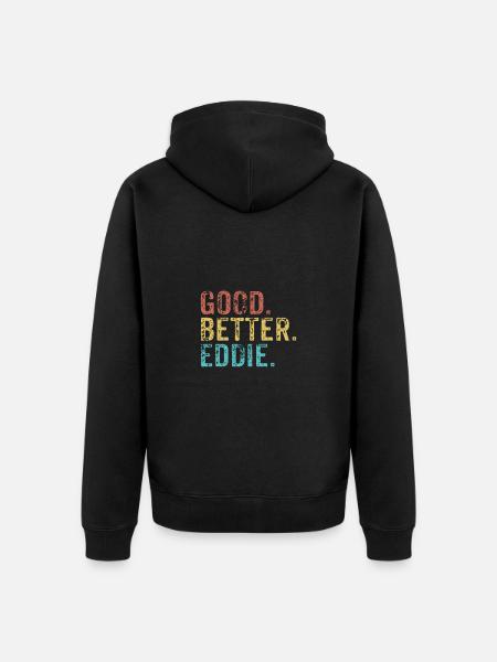 Cool guys are called eddie - Unisex Premium Organic Zip Hoodie - black
