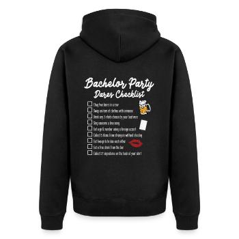 Bachelor Bachelor Party - Unisex Premium Organic Zip Hoodie - black - Back - Nico (187cm)