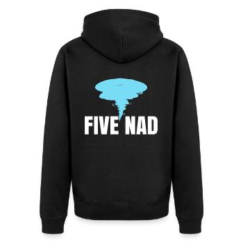 Les enfants cinq-nado avertissement 5e anniversaire tornade sur le thème - Veste à capuche bio Premium Unisexe - noir - Dos - Nico (187cm)