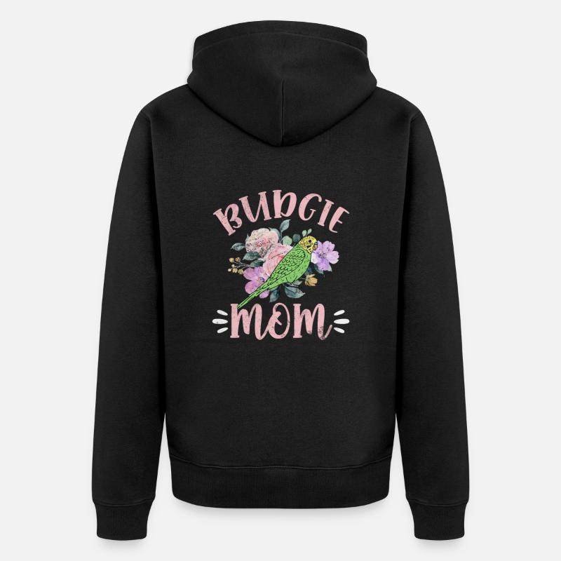 Perruche ondulée - Veste à capuche bio Premium Unisexe - noir