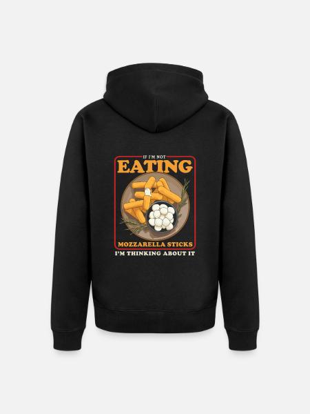 Mozzarella Sticks Cheese Lover Gift - Unisex Premium Organic Zip Hoodie - black