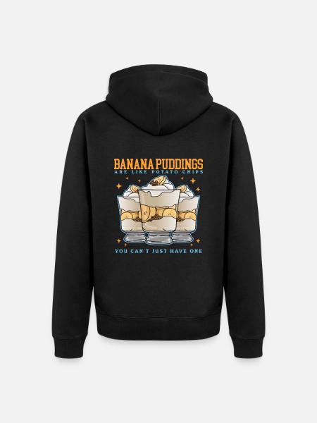 Banana Pudding Banana Pudding Gift - Unisex Premium Organic Zip Hoodie - black