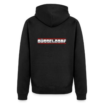 Dusseldorf - Veste à capuche bio Premium Unisexe - noir - Dos - Nico (187cm)