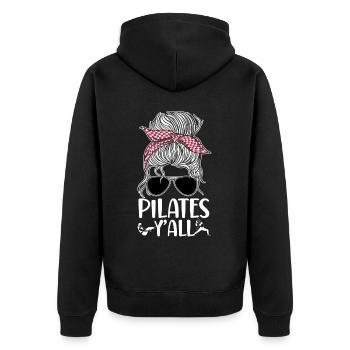 Instructeur de Pilates Enseignant - Veste à capuche bio Premium Unisexe - noir - Dos - Nico (187cm)