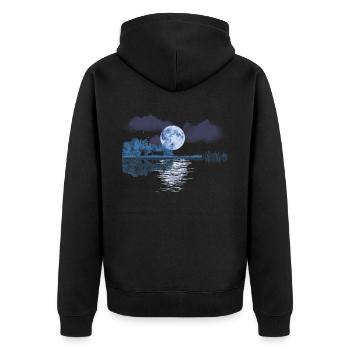 guitare, musicien, groupe de musique, guitariste, - Veste à capuche bio Premium Unisexe - noir - Dos - Nico (187cm)