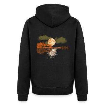 guitare, musicien, groupe de musique, guitariste, - Veste à capuche bio Premium Unisexe - noir - Dos - Nico (187cm)