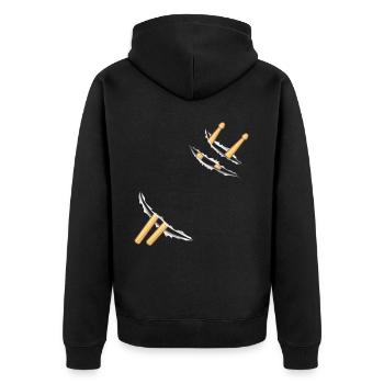 Drums, Drummer, Drummer, Drummer - Unisex Premium Organic Zip Hoodie - black - Back - Nico (187cm)