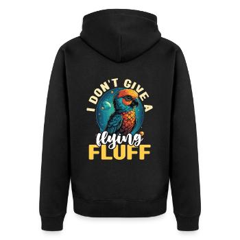 Conure I Don't Give A Flying Pet Bird Conure Lover - Unisex Premium Organic Zip Hoodie - black - Back - Nico (187cm)